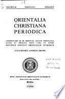 Orientalia christiana periodica