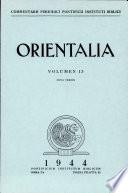Orientalia: Vol.13