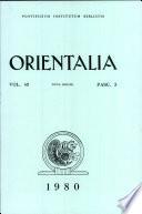 Orientalia: Vol.49