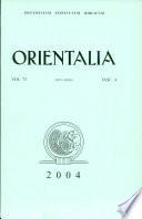 Orientalia: Vol. 73