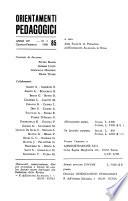 Orientamenti pedagogici