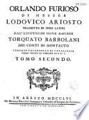 Orlando furioso... tradotto in versi latini dall' Torquato Barbolani... [col Vesto]