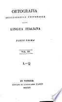 Ortografia enciclopedica universale della lingua italiana. 3. L-Q