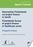 Osservatorio Finlombarda sul project finance in sanità-Finlombarda Survey of project finance in Healthcare sector