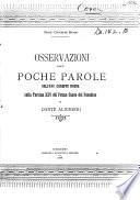 Osservazioni alle poche parole dell'avv. Giuseppe Picone sulla terzina XXV del primo canto del Paradiso di Dante Alighieri