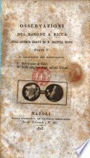 Osservazioni del barone A. Ricca sull'antica Calvi di D. Mattia Zona. Parte 1.[-2.] ...