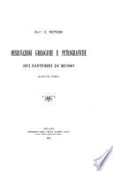 Osservazioni geologiche e petrografiche sui dintorni di Musso (Lago di Como)