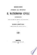 Osservazioni intorno all'opuscolo il matrimonio civile considerato per Marco Mortara