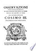 Osservazioni sopra alcuni frammenti di Vasi antichi di Vetro