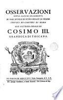 Osservazioni sopra alcuni frammenti di vasi antichi di vetro ornati di figure trovati ne cimiteri di Roma ...