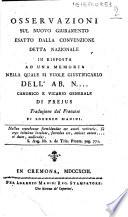 Osservazioni sul nuovo giuramento esatto dalla Convenzione detta nazionale in risposta ad una memoria nella quale si vuole giustificarlo dell'ab. N.... canonico e vicario generale di Fréjus. Traduzione dal francese di Lorenzo Manini