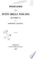 Osservazioni sullo stato della Toscana nel settembre 1847