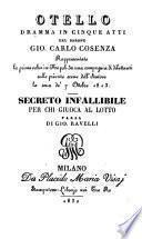 Otello. Dramma in cinque atti
