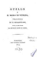 Otello, o, Il moro di Venezia