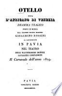 Otello ossia L'Africano di Venezia