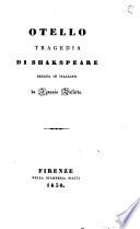 Otello tragedia di Shakspeare recata in italiano da Ignazio Valletta