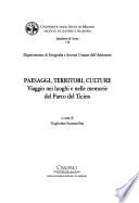 Paesaggi, territori, culture
