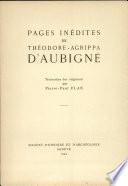 Pages inédites de Théodore-Agrippa d'Aubigné