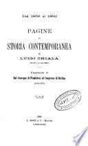 Pagine di storia contemporanea (1858-1892).