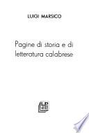 Pagine di storia e di letteratura calabrese