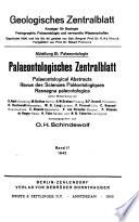 Palaeontological abstracts