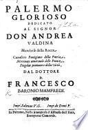 Palermo glorioso, etc