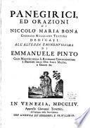 Panegirici ed Orazioni