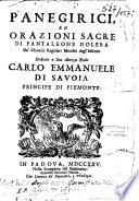Panegirici ed Orazioni sacre di Pantaleone Dolera...