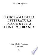 Panorama della letteratura argentina contemporanea
