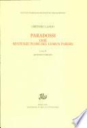 Paradossi, cioè, Sentenze fuori del comun parere