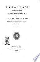 Parafasi Delle ProFezie 