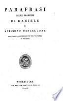 Parafrasi delle Profezie di Daniele