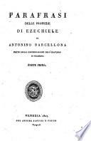 Parafrasi delle Profezie di Ezechiele ; Parte prima