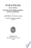 Parafrasi Delle Profezie 
