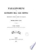 Paralipomeni alla illustrazione della Sacra Scrittura per monumenti fenicoassirii ed egiziani