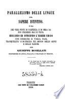 Parallelismo delle lingue col sapere istintivo