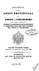 Parallelt.: Raccolta delle leggi provinciali, pel Tirolo e Vorarlberg per l' anno ...