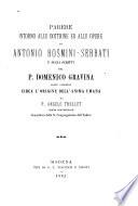 Parere intorno alle dottrine ed alle opere di Antonio Rosmini-Serbati e sugli scritti del P. Domenico Gravina