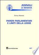 Pareri parlamentari e limiti della legge