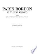 Paris Bordon e il suo tempo