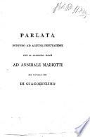 Parlata intorno ad alcune imputazioni che si credono date ad Annibale Mariotti per supporlo reo di giacobinismo