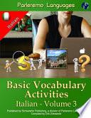 Parleremo Languages Basic Vocabulary Activities Italian -