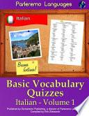 Parleremo Languages Basic Vocabulary Quizzes Italian -