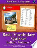 Parleremo Languages Basic Vocabulary Quizzes Italian -