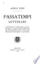 Passatempi letterari