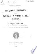 Pel quarto centenario della battaglia di Calven e Mals