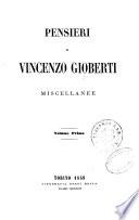 Pensieri di Vincenzo Gioberti