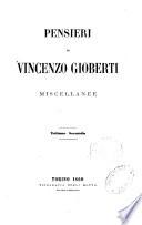 Pensieri di Vincenzo Gioberti