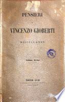 Pensieri di Vincenzo Gioberti Miscellanee