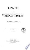 Pensieri di Vincenzo Gioberti miscellanee